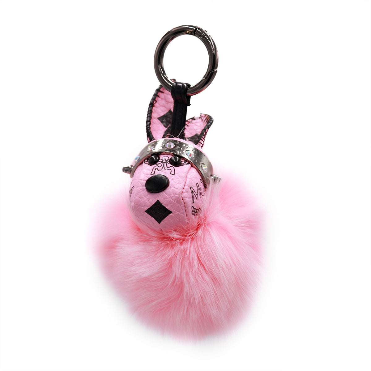 Fox Fur Bunny-Shaped Keychain