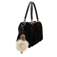 Fox Fur Flamingo Keychain