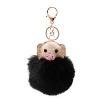 Fox Fur Pig Keychain