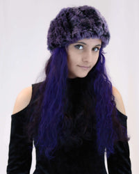 Rex Rabbit Fur Knit Headband/Scarf