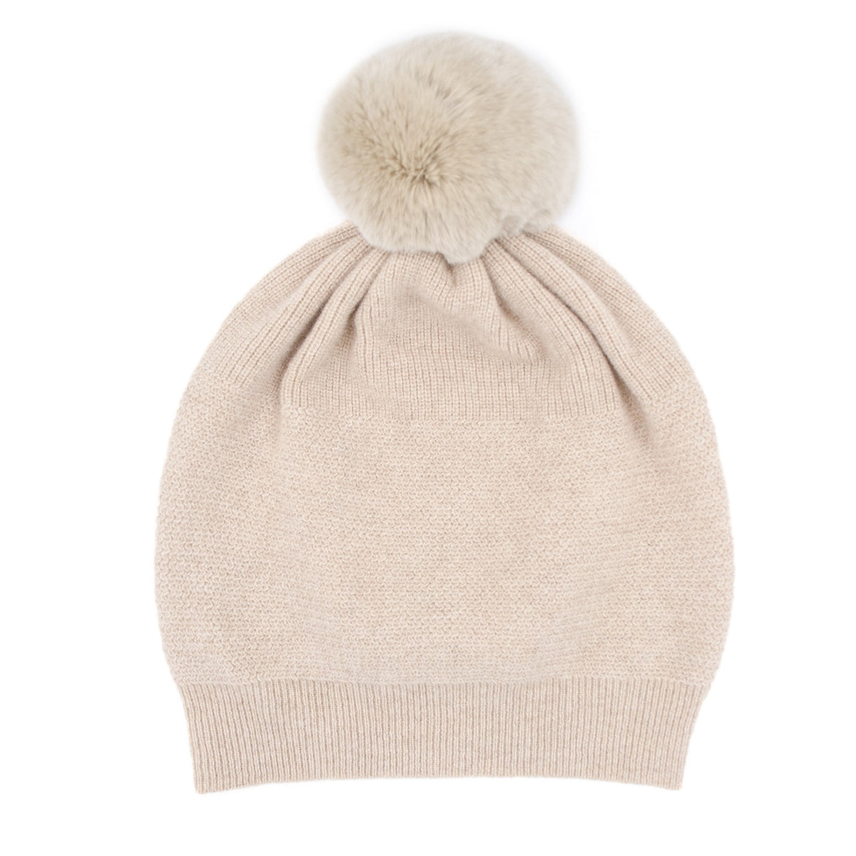Cashmere Hat with Rex Pom – Surell Accessories