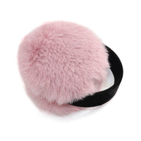 Faux Rex Rabbit Fur Earmuffs with Velvet Band