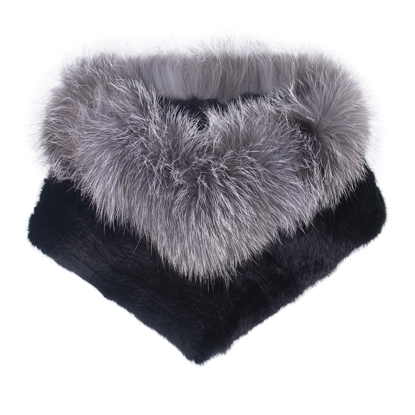 Mink Fur Collar with Fox Fur Trim