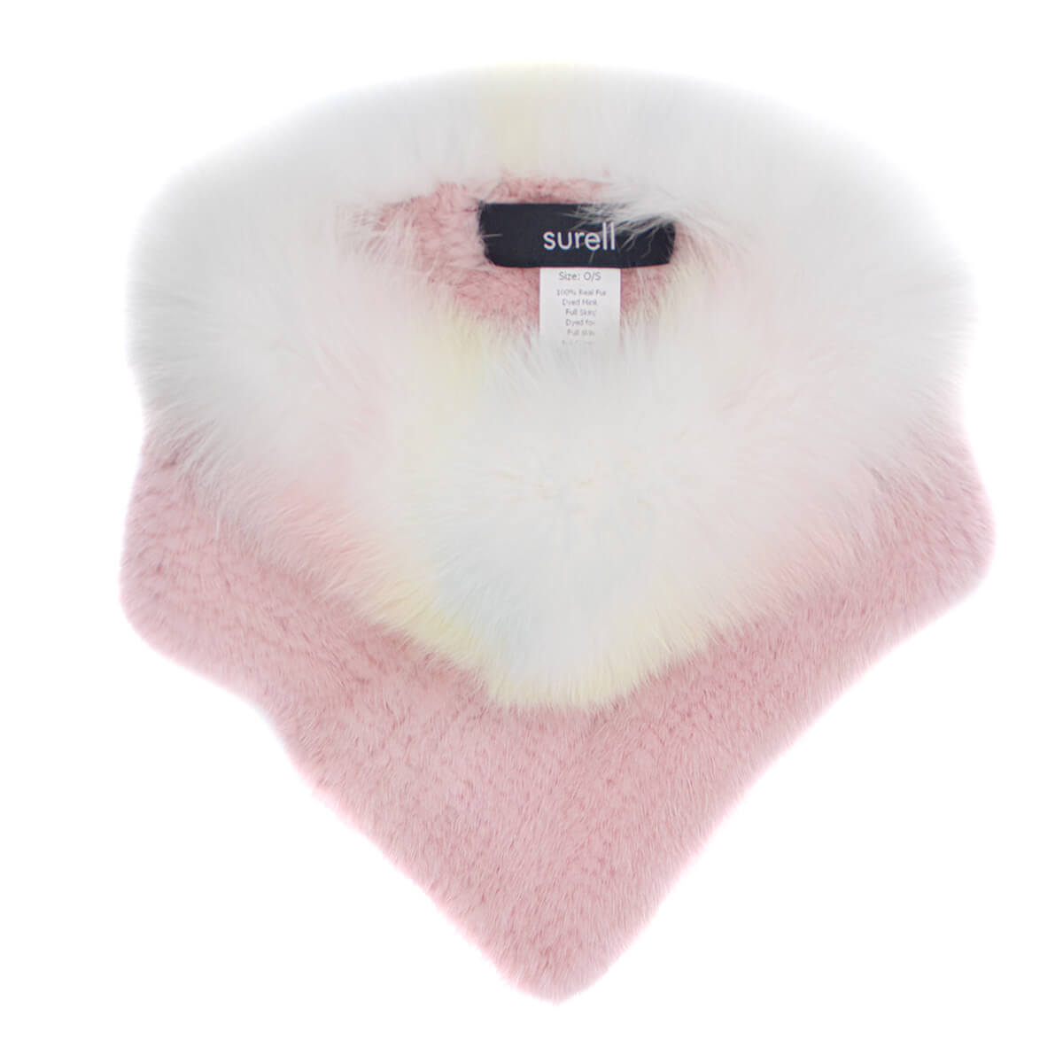 Mink Fur Collar with Fox Fur Trim