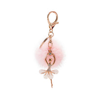 Mink Fur Ballerina Keychain