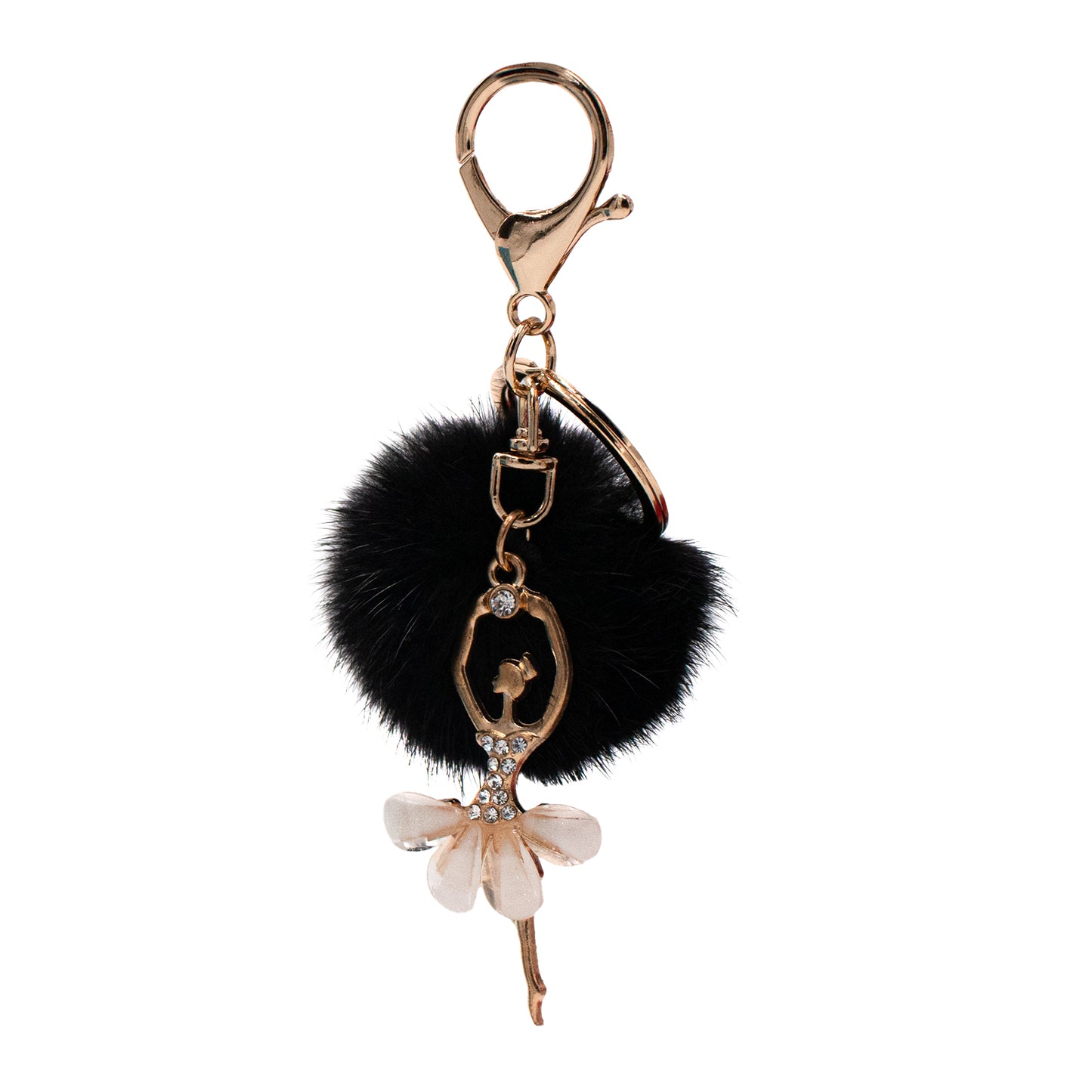 Mink Fur Ballerina Keychain