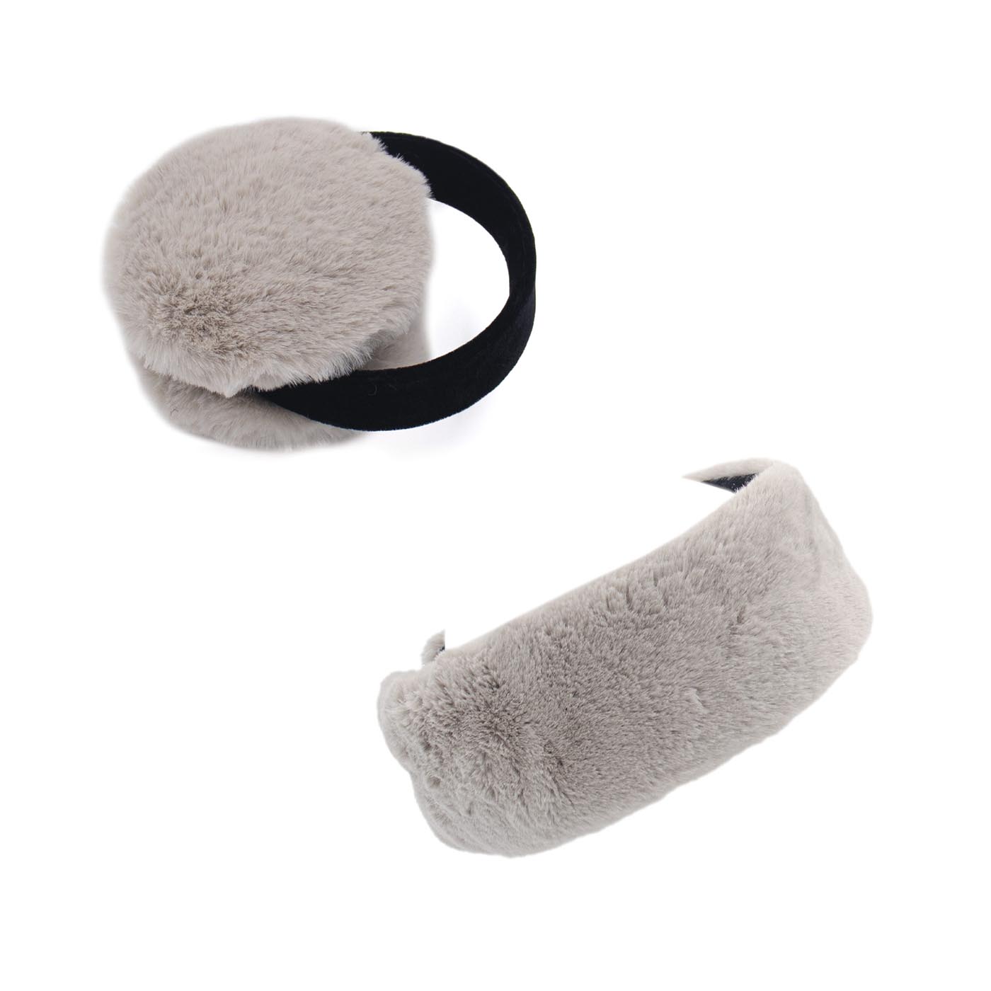 Faux Rex Earmuffs and Headband/Scarf Set