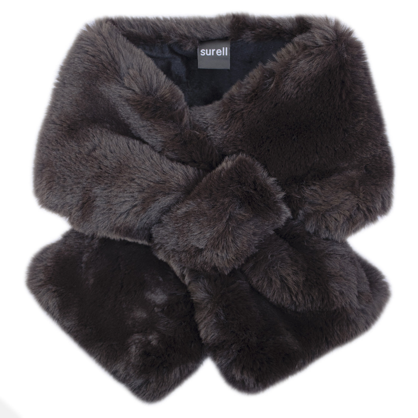 Faux Rex Rabbit Fur Pull-Through Scarf