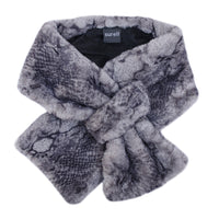 Faux Rex Rabbit Fur Pull-Through Scarf