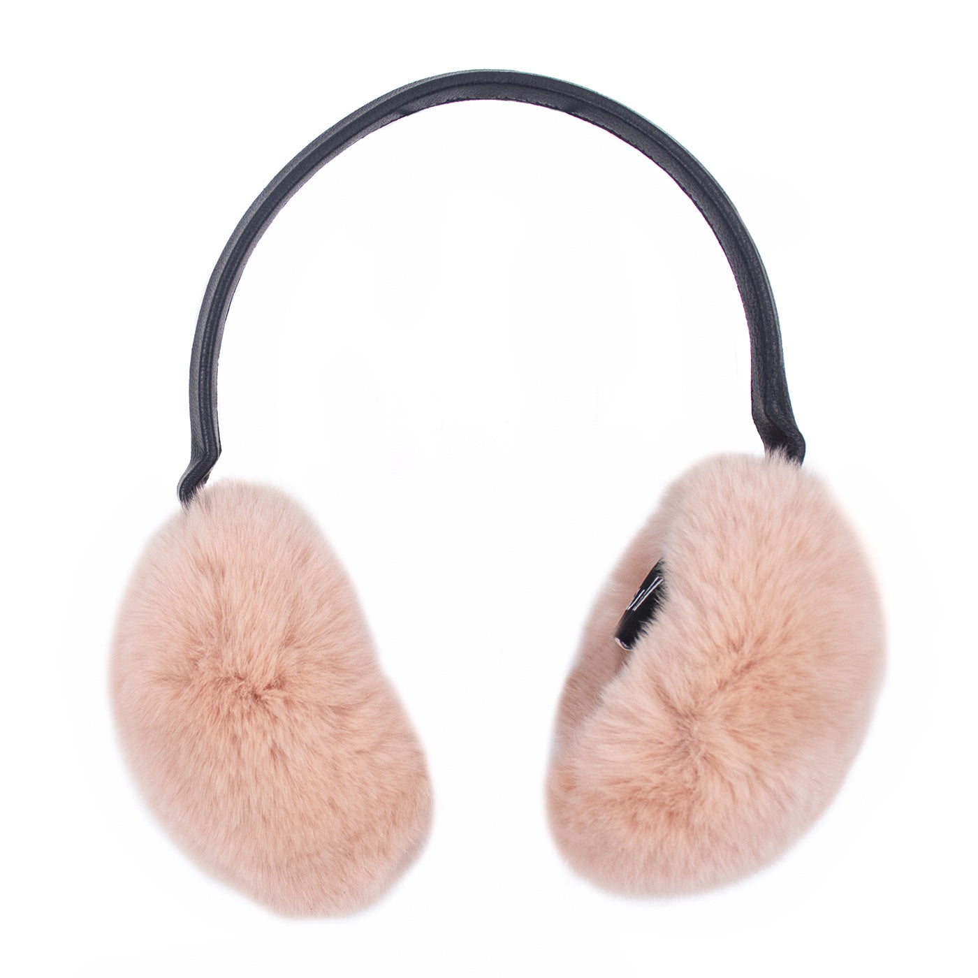 Rex Rabbit Fur Earmuffs with Adjustable Leather Band