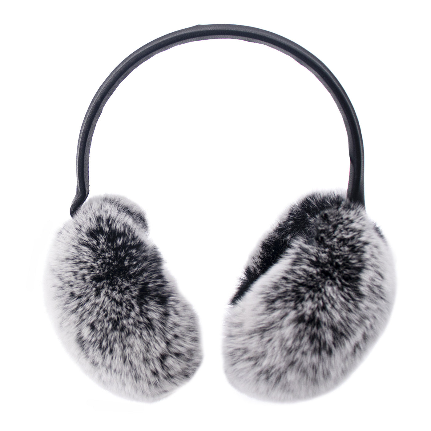 Rex Rabbit Fur Earmuffs with Adjustable Leather Band