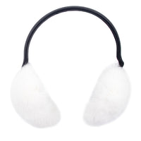 Rex Rabbit Fur Earmuffs with Adjustable Leather Band