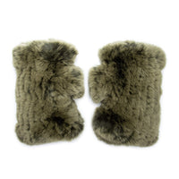 Rex Rabbit Fur Texting Mittens