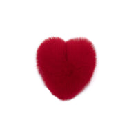 Rex Rabbit Fur Heart Shaped Hair Tie