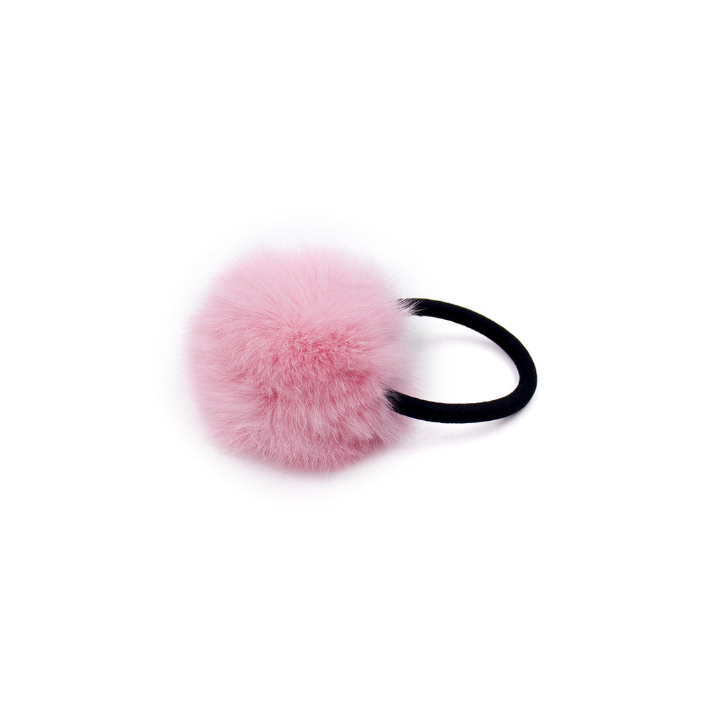 Rex Rabbit Fur Pom Hair Tie