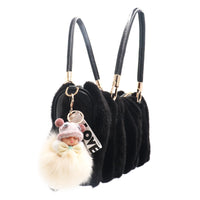 Fox Fur Baby Keychain with Googly Eye Hat