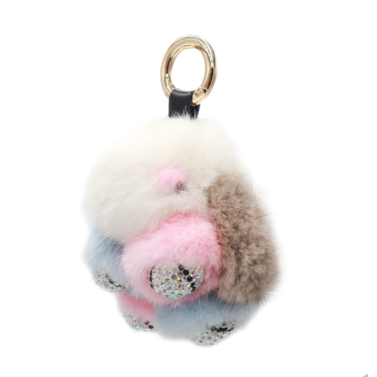 Mink Fur Rabbit-Shaped Keychain