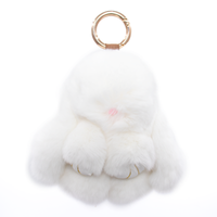 Rex Rabbit Fur Bunny Keychain