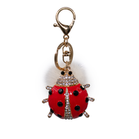 Mink Bling Ladybug Keychain