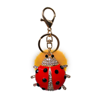 Mink Bling Ladybug Keychain