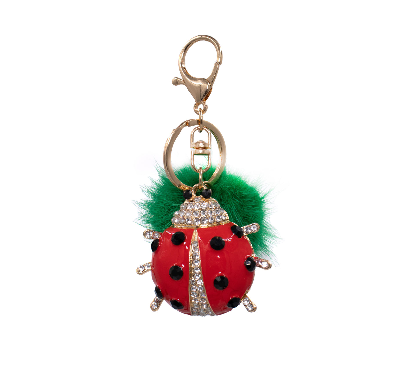 Mink Bling Ladybug Keychain