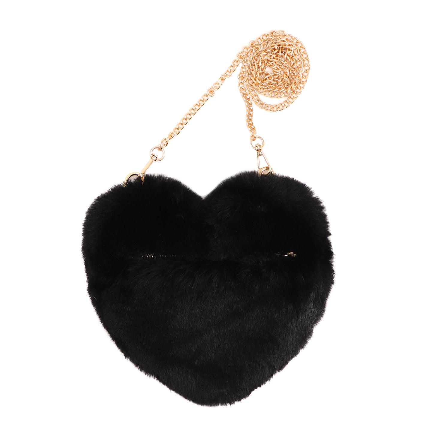 Faux Fur Heart Bag