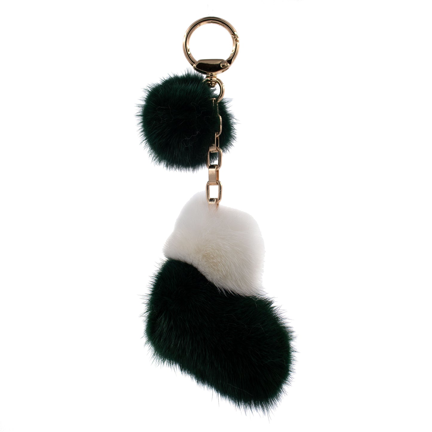 Mink Fur Plush Stocking Keychain