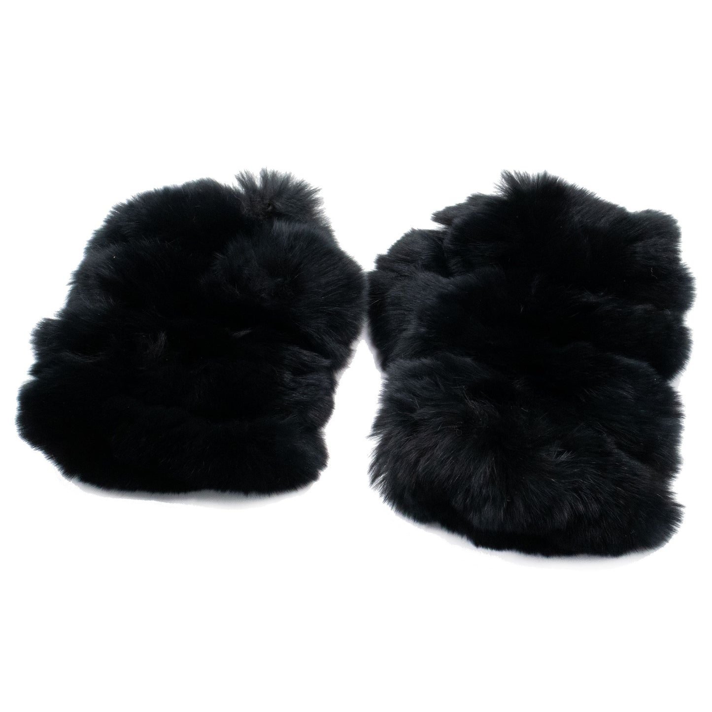 Rex Rabbit Fur Fingerless Gloves