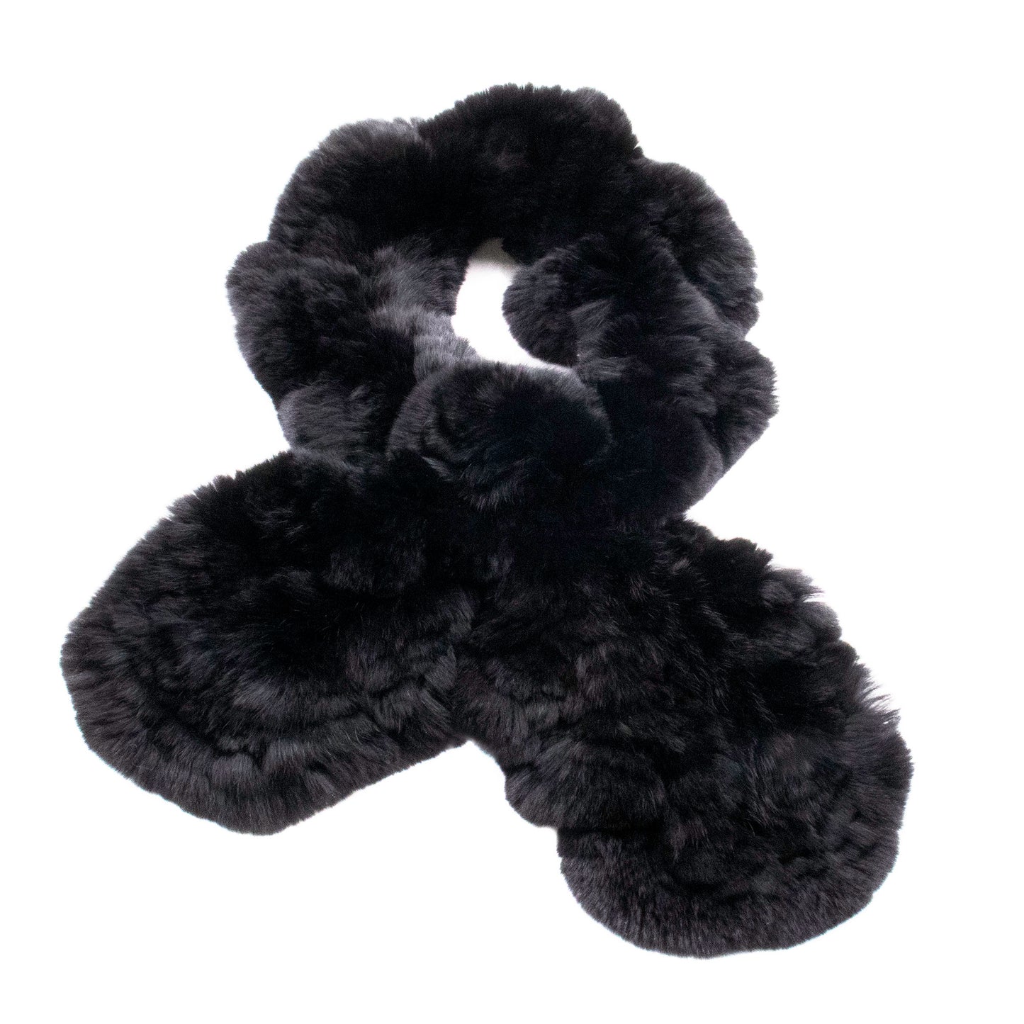 Rex Rabbit Fur Ruffle Pull-Through