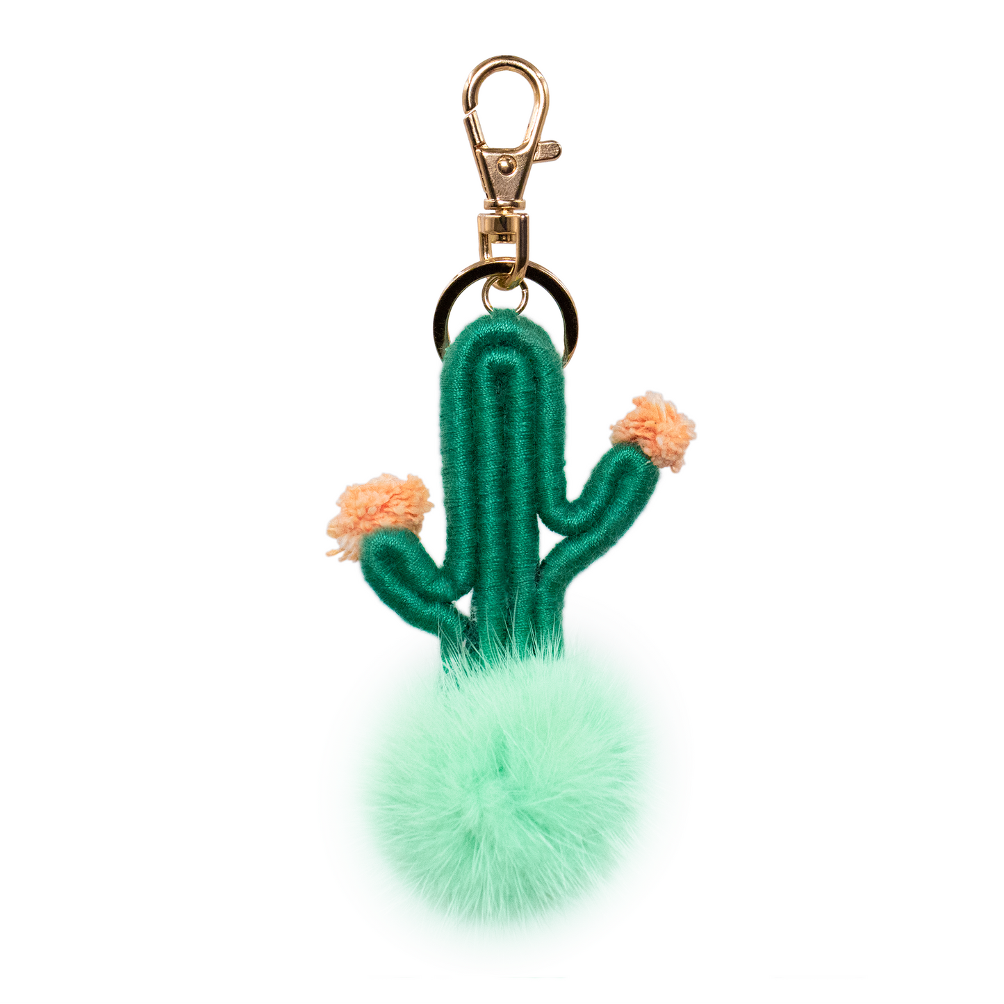 Mink Fur Cactus Keychain