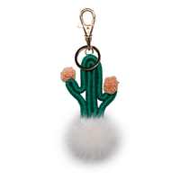 Mink Fur Cactus Keychain