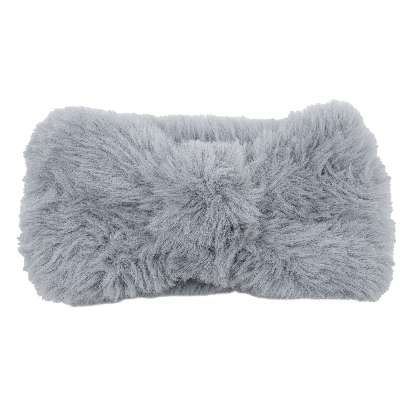 Faux Rex Rabbit Fur Knit Headband/Scarf with Knot