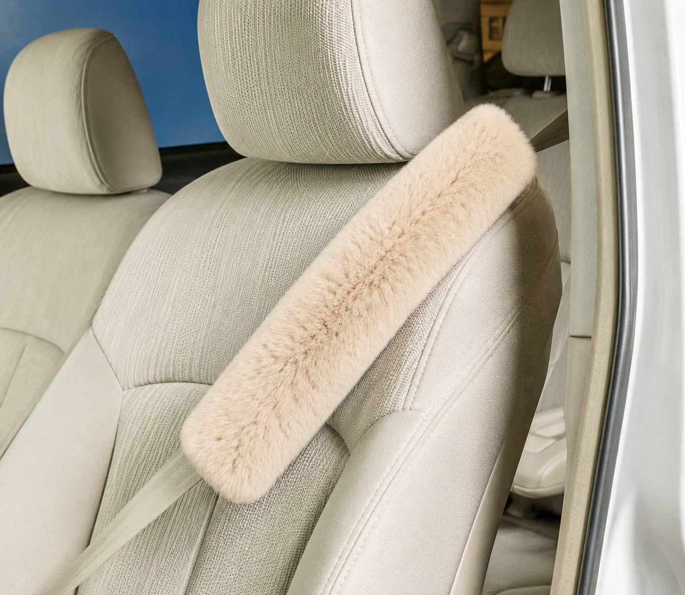 Shearling Seat Belt Cover