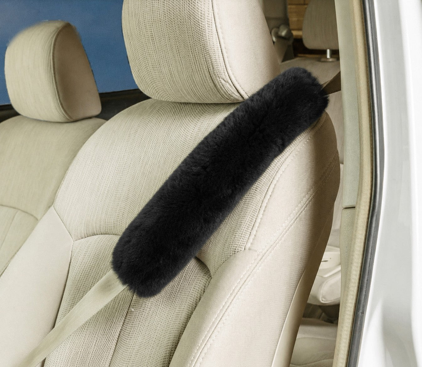 Shearling Seat Belt Cover
