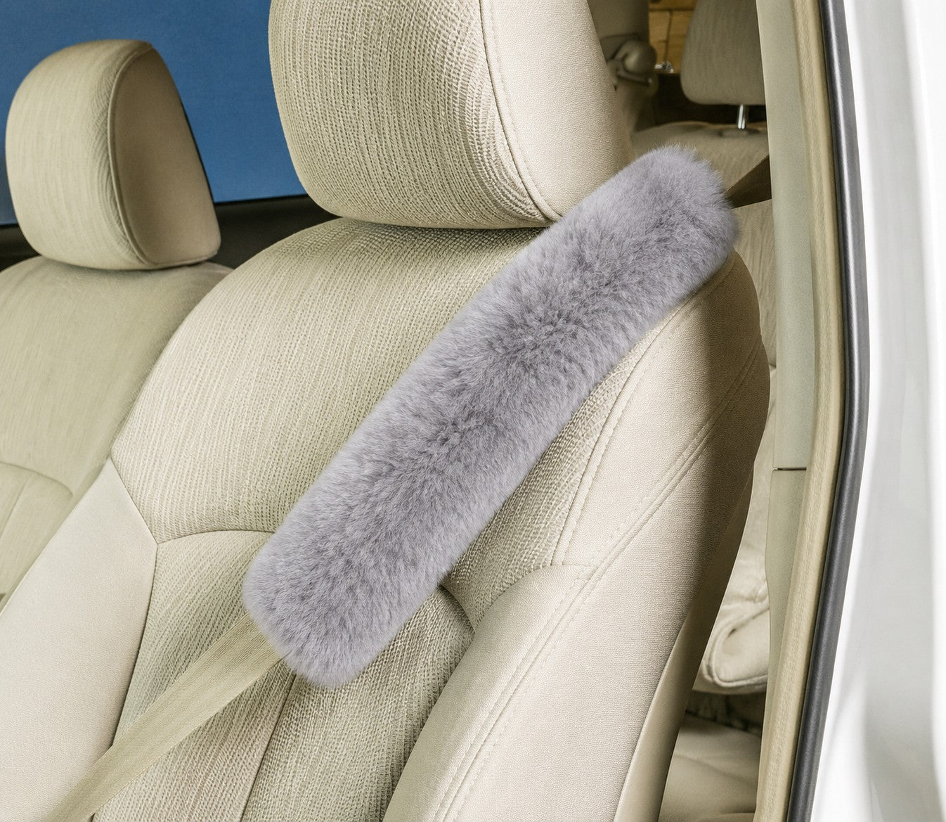 Shearling Seat Belt Cover
