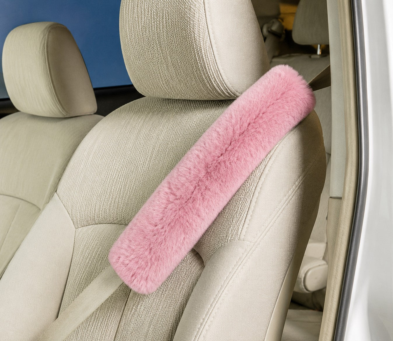 Shearling Seat Belt Cover
