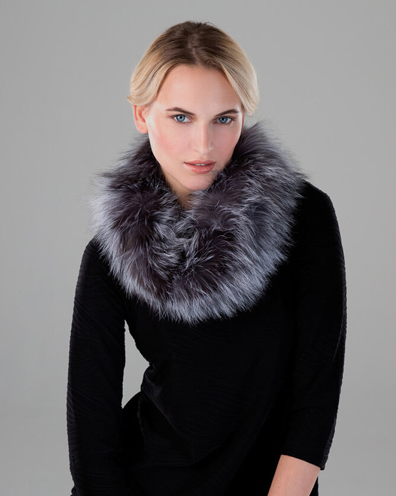 Fox Fur Knit Neck Loop