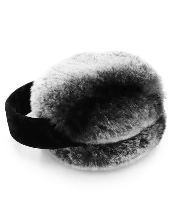 Rex Rabbit Fur Earmuffs with Velvet Band