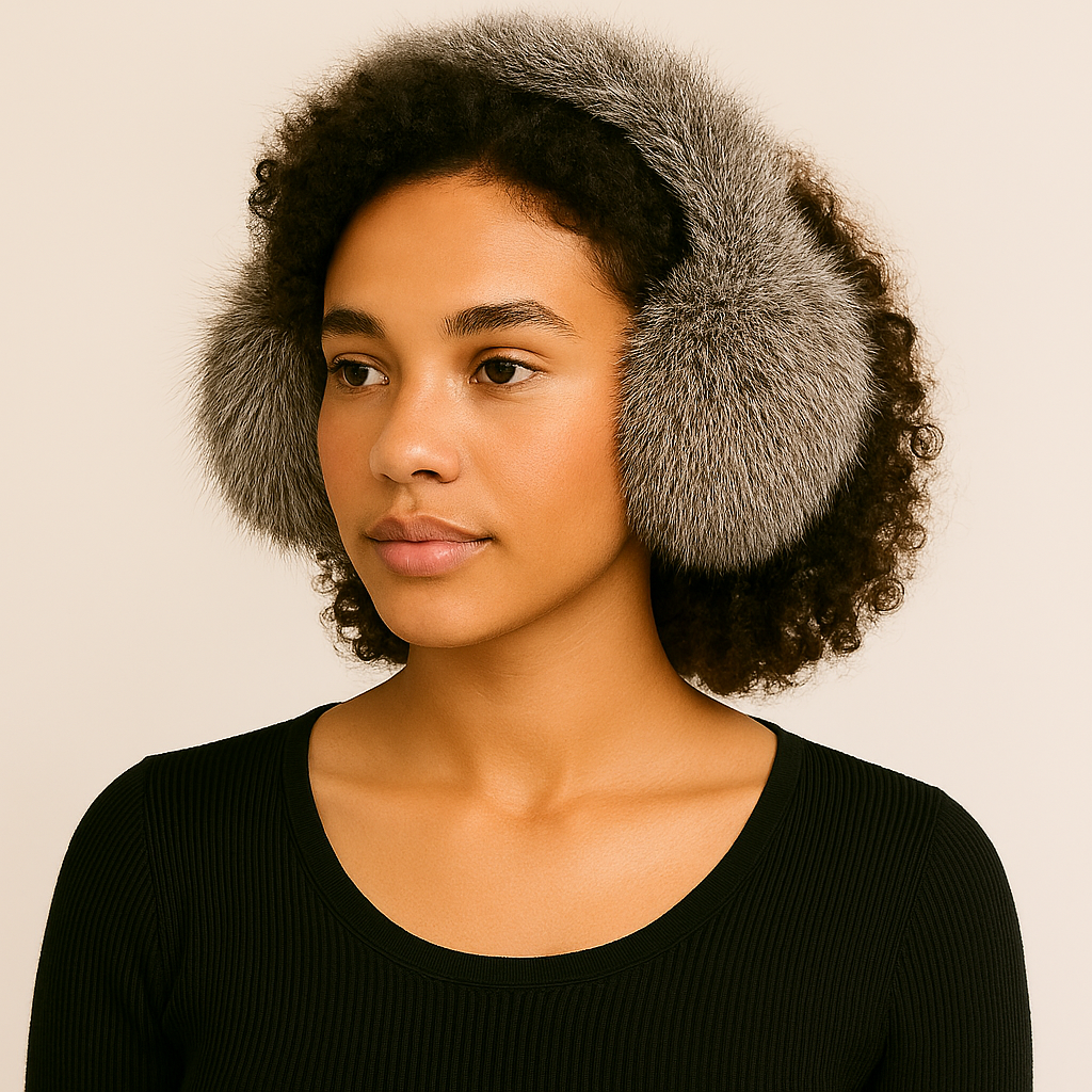 Long Haired Rabbit Earmuff with Halo Band