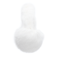 White long haired rabbit fur earmuffs