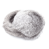 Rabbit earmuffs with fur band folded up