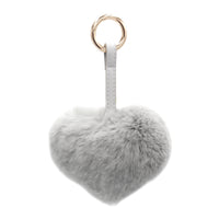Rex Rabbit Heart Keychain With Pleather Strap