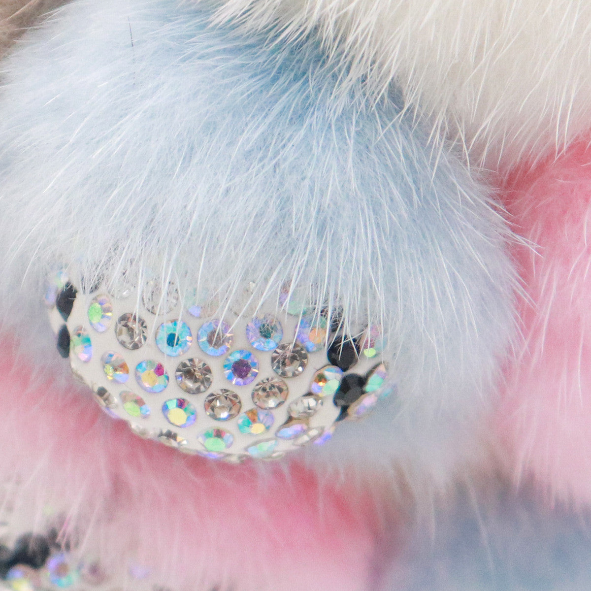 Mink Fur Rabbit-Shaped Keychain