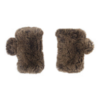 Sheared Rabbit Fur Texting Mittens