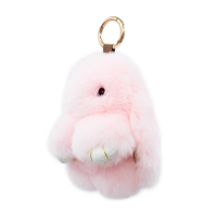 Rex Rabbit Fur Bunny Keychain