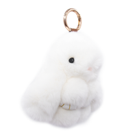 Rex Rabbit Fur Bunny Keychain