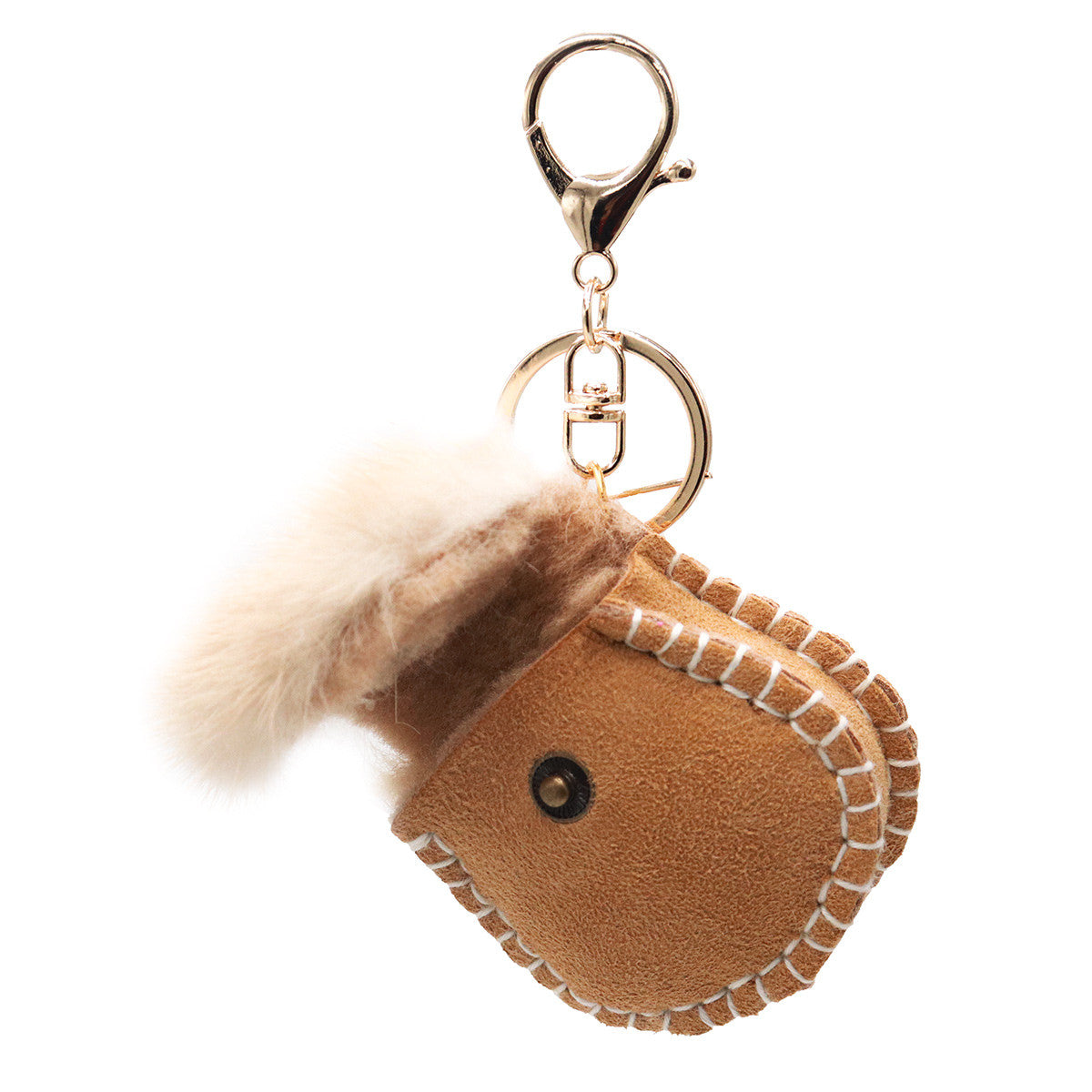 Shearling Mink Bag Keychain