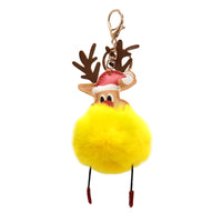 Rex Rabbit Fur Rudolf Keychain