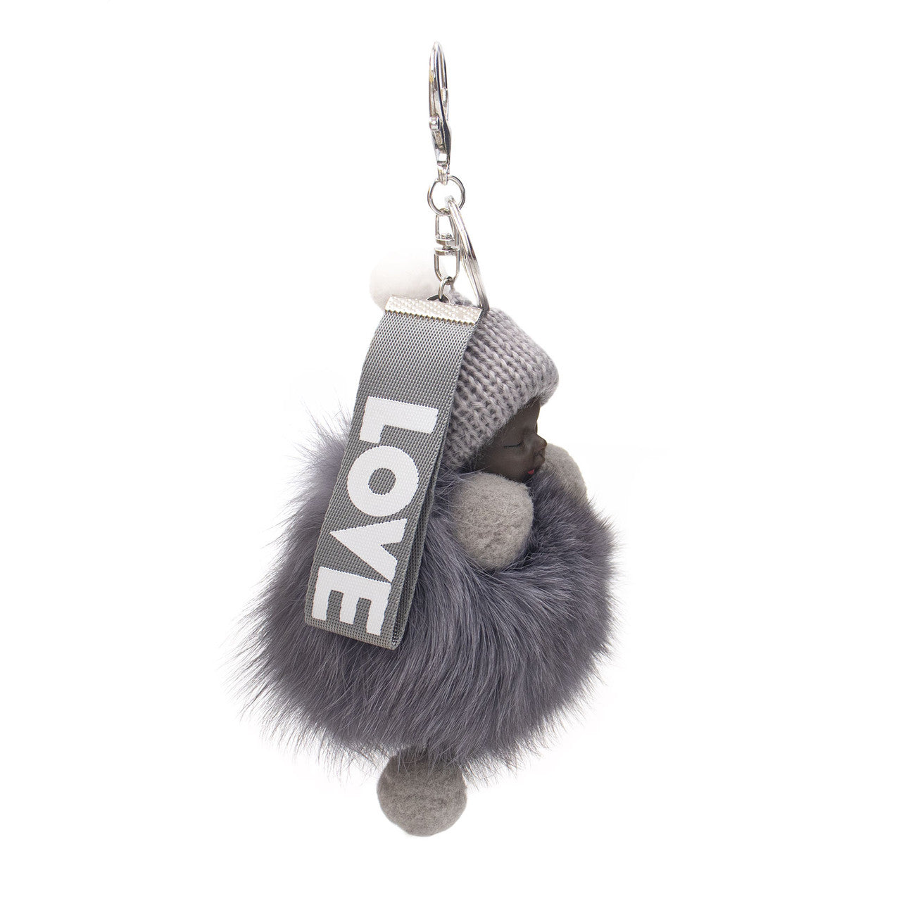 Fox Fur Baby Keychain