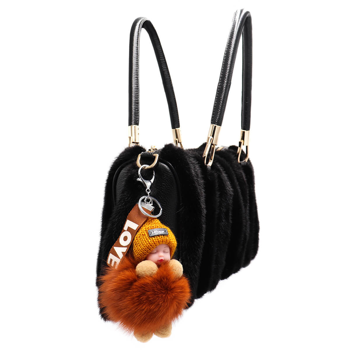 Fox Fur Baby Keychain